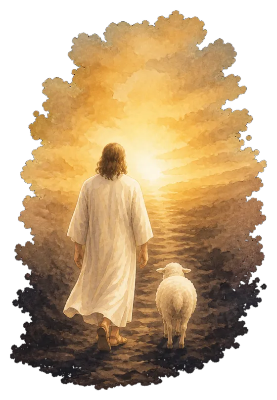 The Shepherd welcoming a lamb home